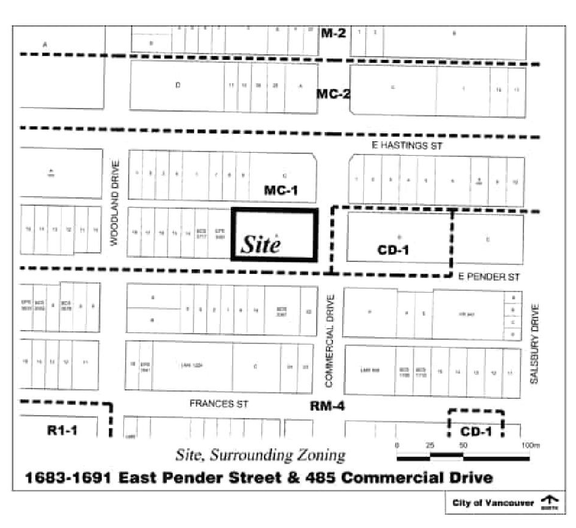 Construction site plan for project from page 4 of the file 'Referral report'