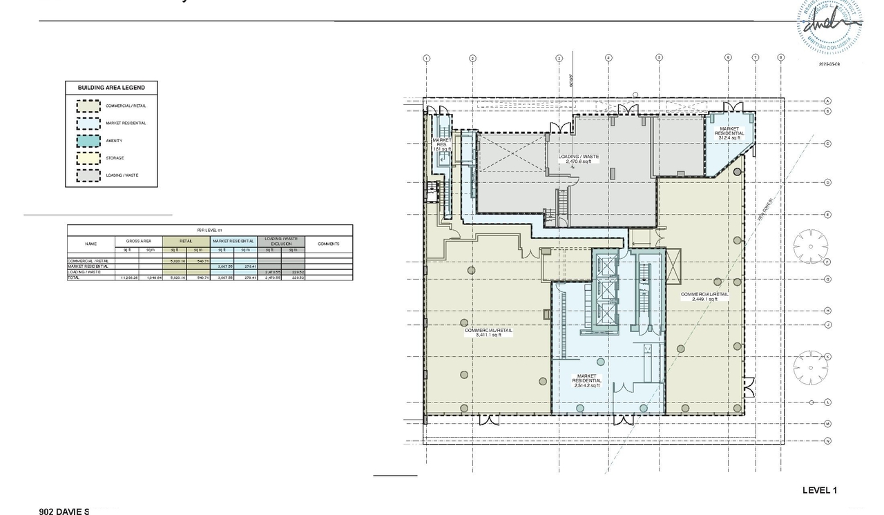 Construction site plan for project from page 103 of the file 'Application Booklet'