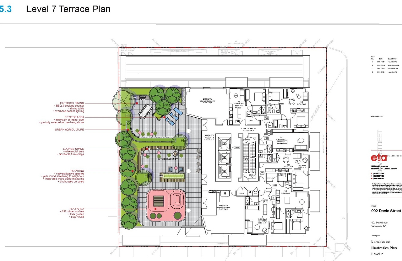 Construction site plan for project from page 124 of the file 'Application Booklet'