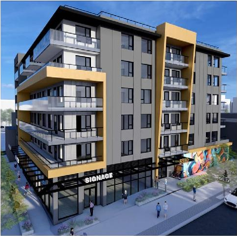 Rendering of building from page 4 of the file 'Report'