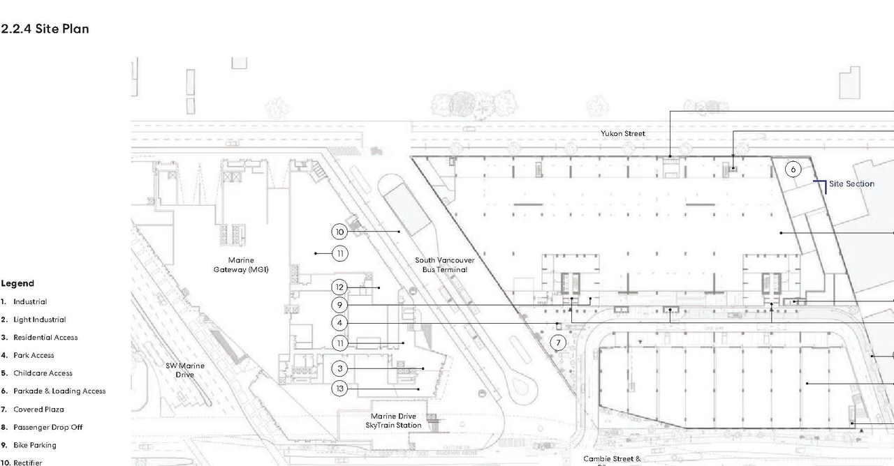 Construction site plan for project from page 32 of the file 'Application Booklet'