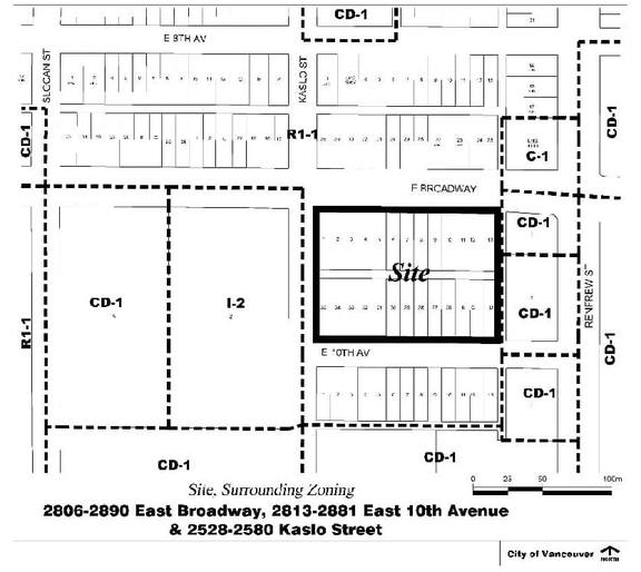 Construction site plan for project from page 4 of the file 'Report'