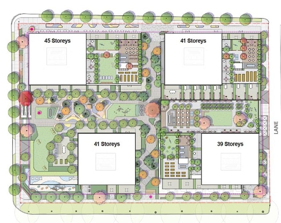 Construction site plan for project from page 6 of the file 'Report'