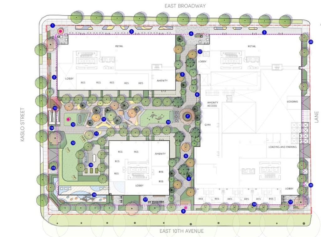 Construction site plan for project from page 8 of the file 'Report'