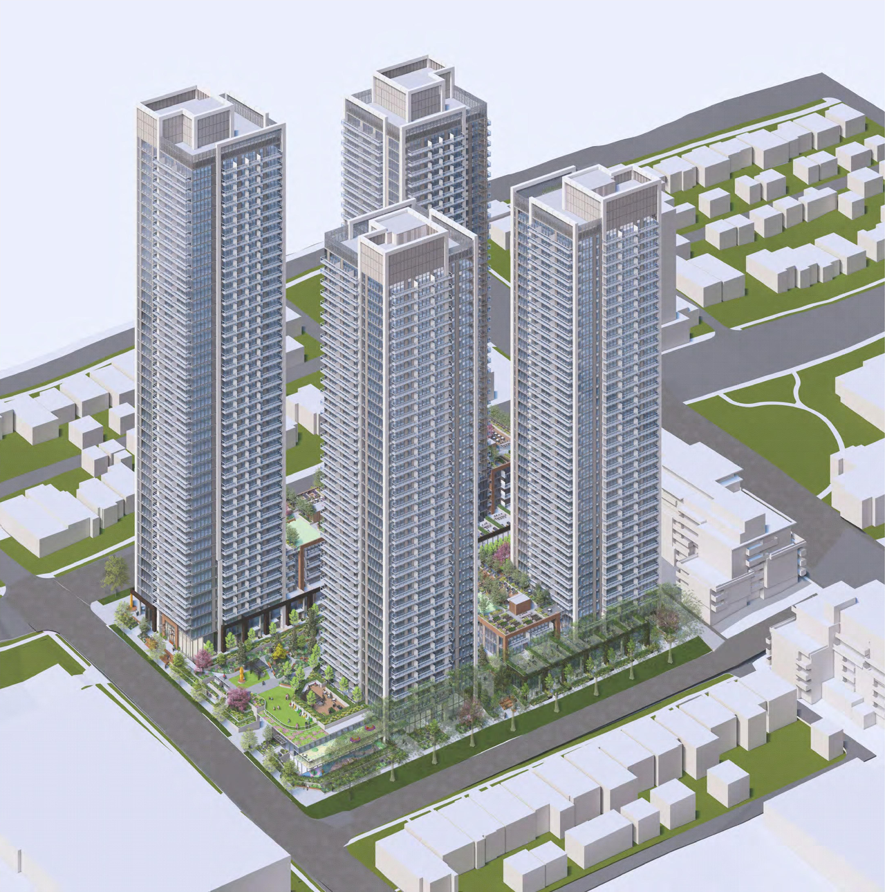 Rendering of building from page 1 of the file 'Architectural drawings'
