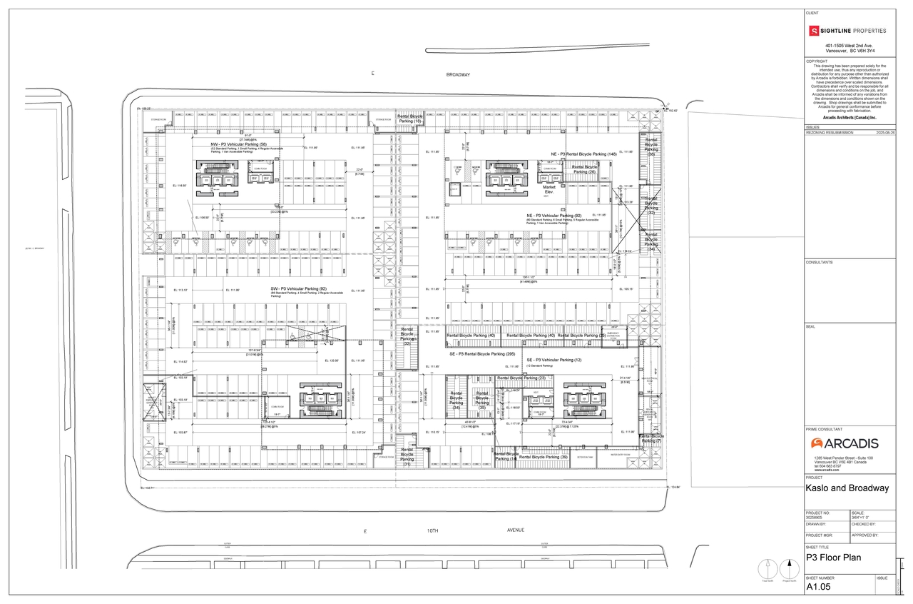 Construction site plan for project from page 18 of the file 'Architectural drawings'