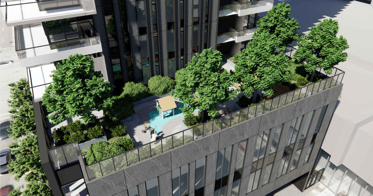 Rendering of building from page 32 of the file 'Application booklet'