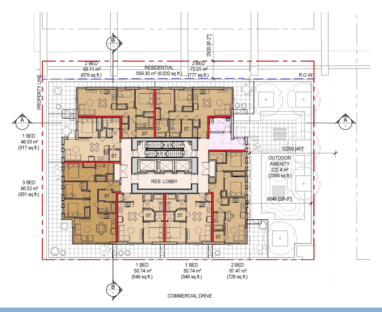Floor plan for project from page 48 of the file 'Application booklet'