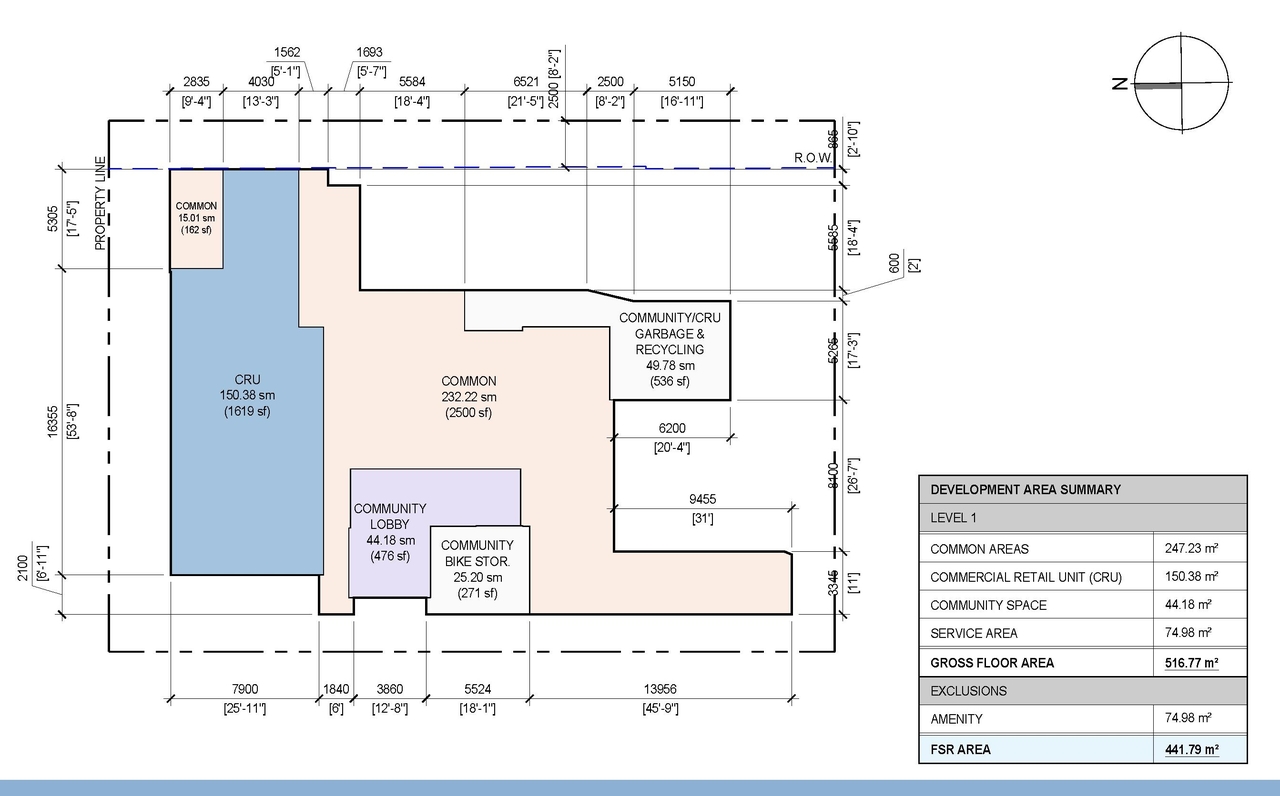 Construction site plan for project from page 58 of the file 'Application booklet'