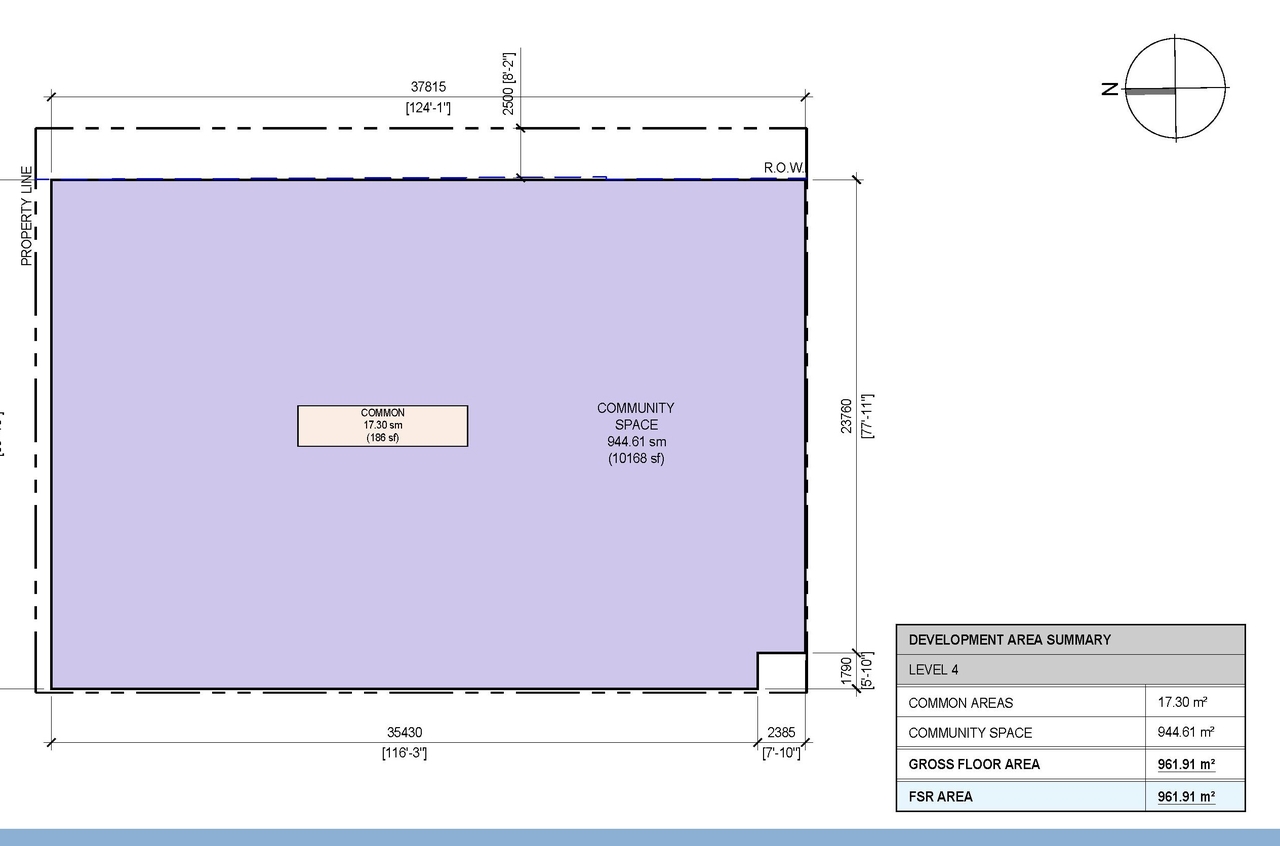 Construction site plan for project from page 61 of the file 'Application booklet'
