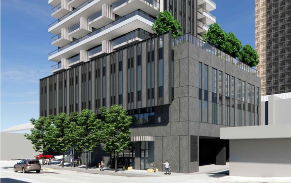 Rendering of building from page 8 of the file 'Application booklet'