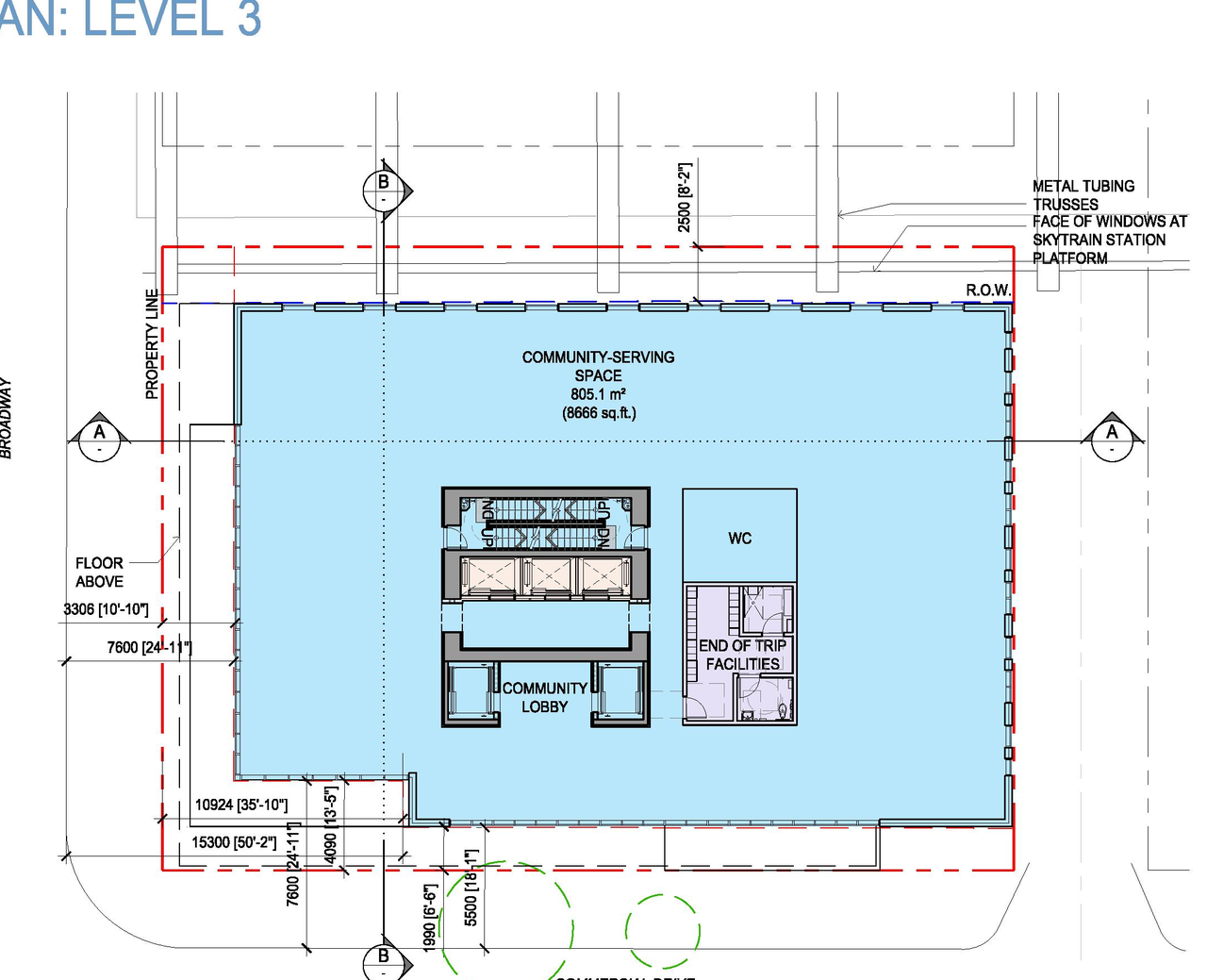 Construction site plan for project from page 46 of the file 'Application booklet'