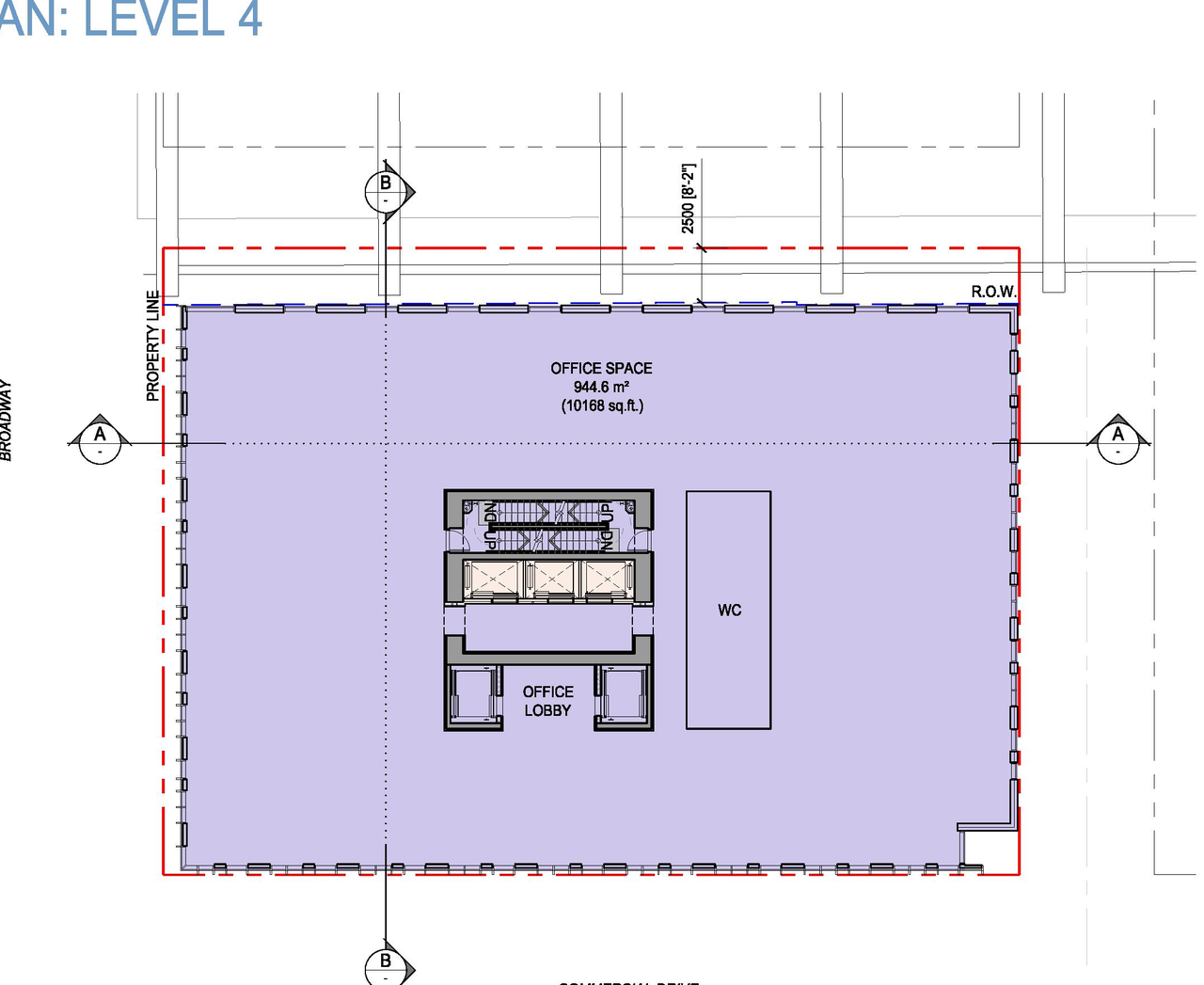 Construction site plan for project from page 47 of the file 'Application booklet'
