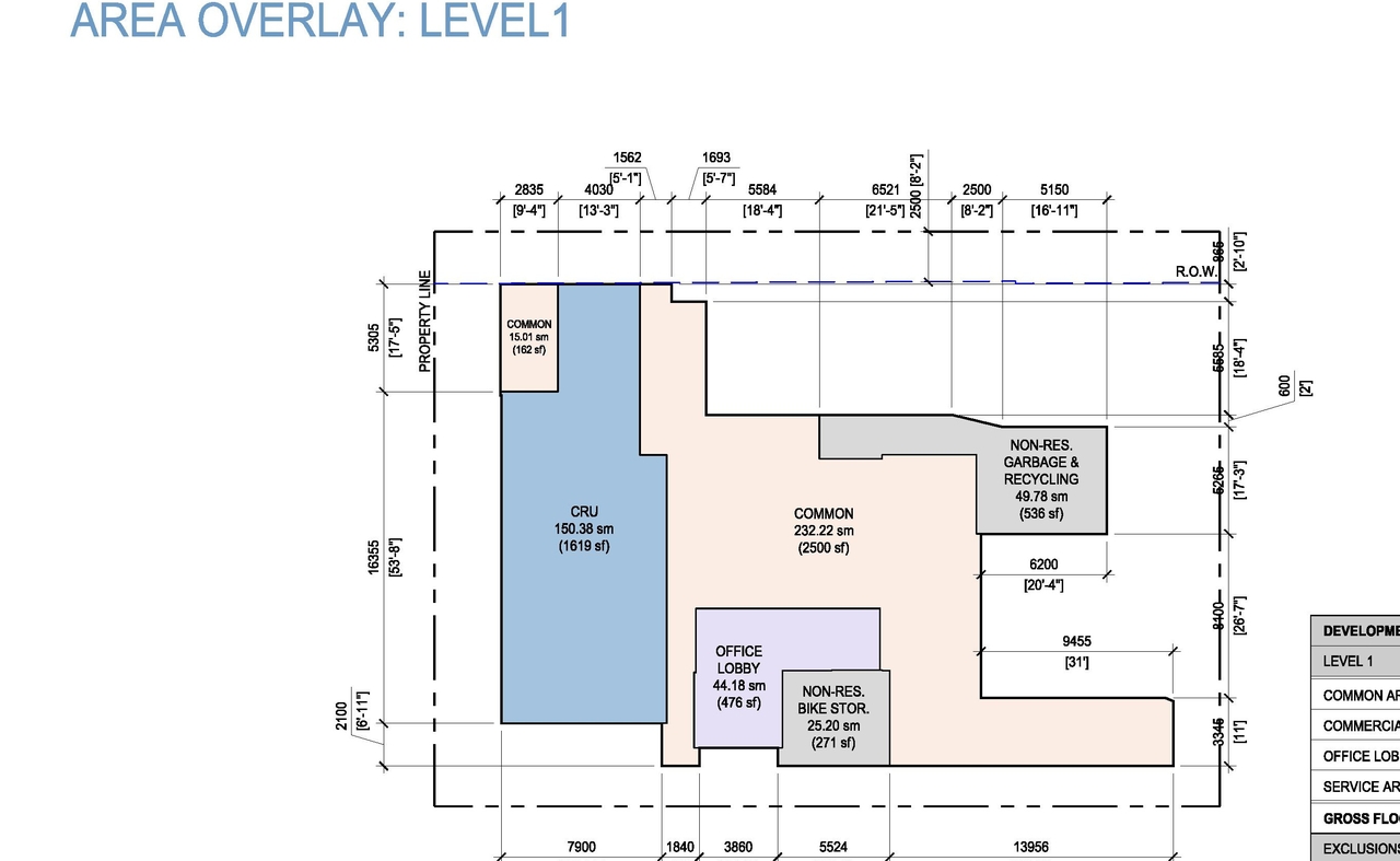 Construction site plan for project from page 58 of the file 'Application booklet'