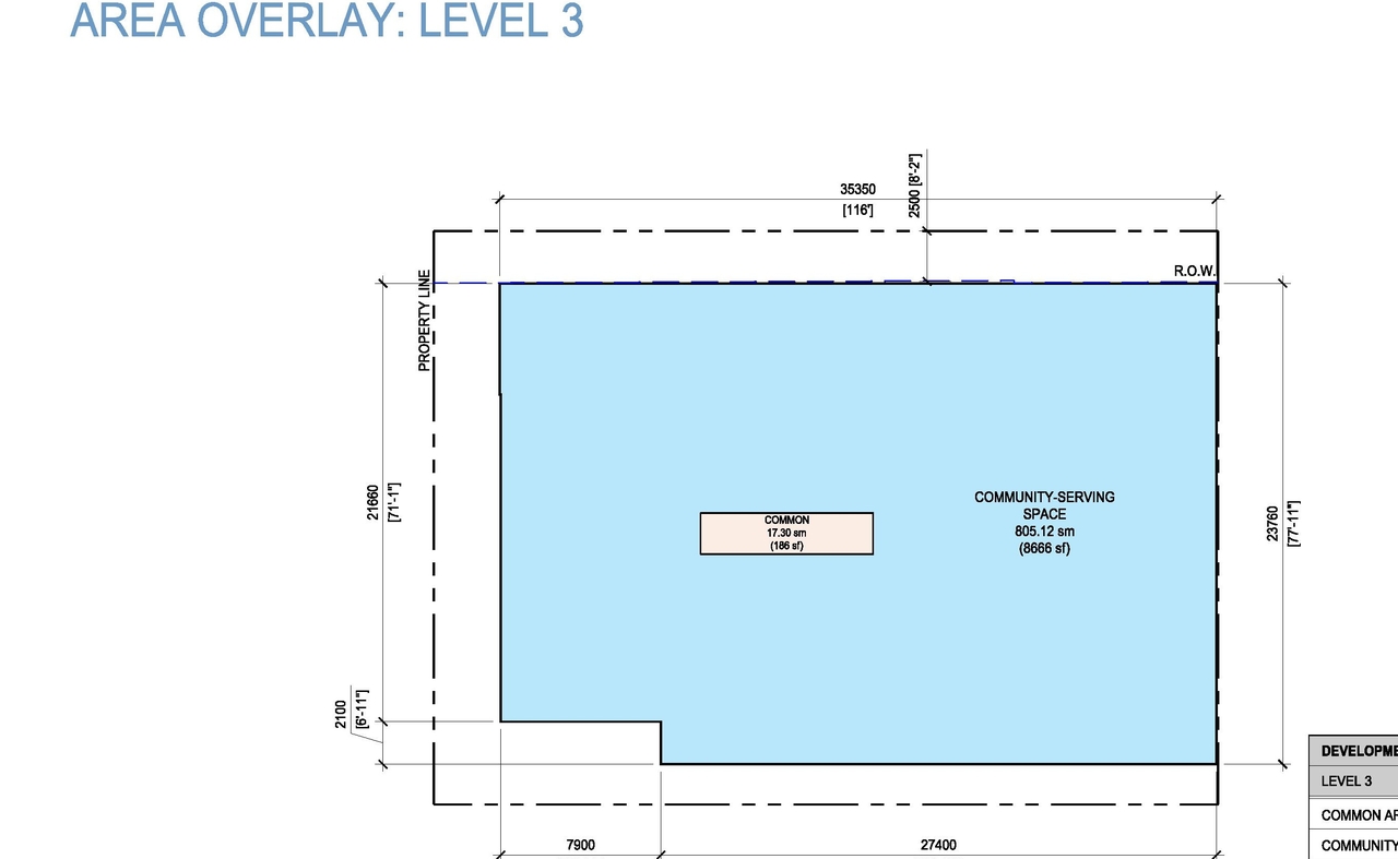 Construction site plan for project from page 60 of the file 'Application booklet'