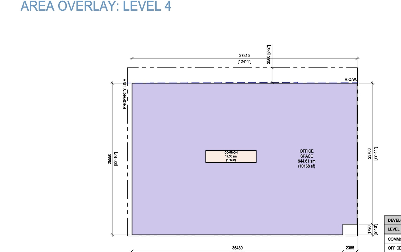 Construction site plan for project from page 61 of the file 'Application booklet'