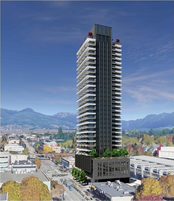Rendering of building from page 5 of the file 'Referral report'