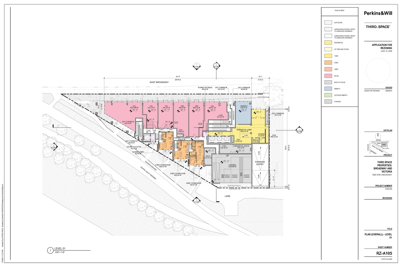 Construction site plan for project from page 16 of the file 'Architectural drawings'