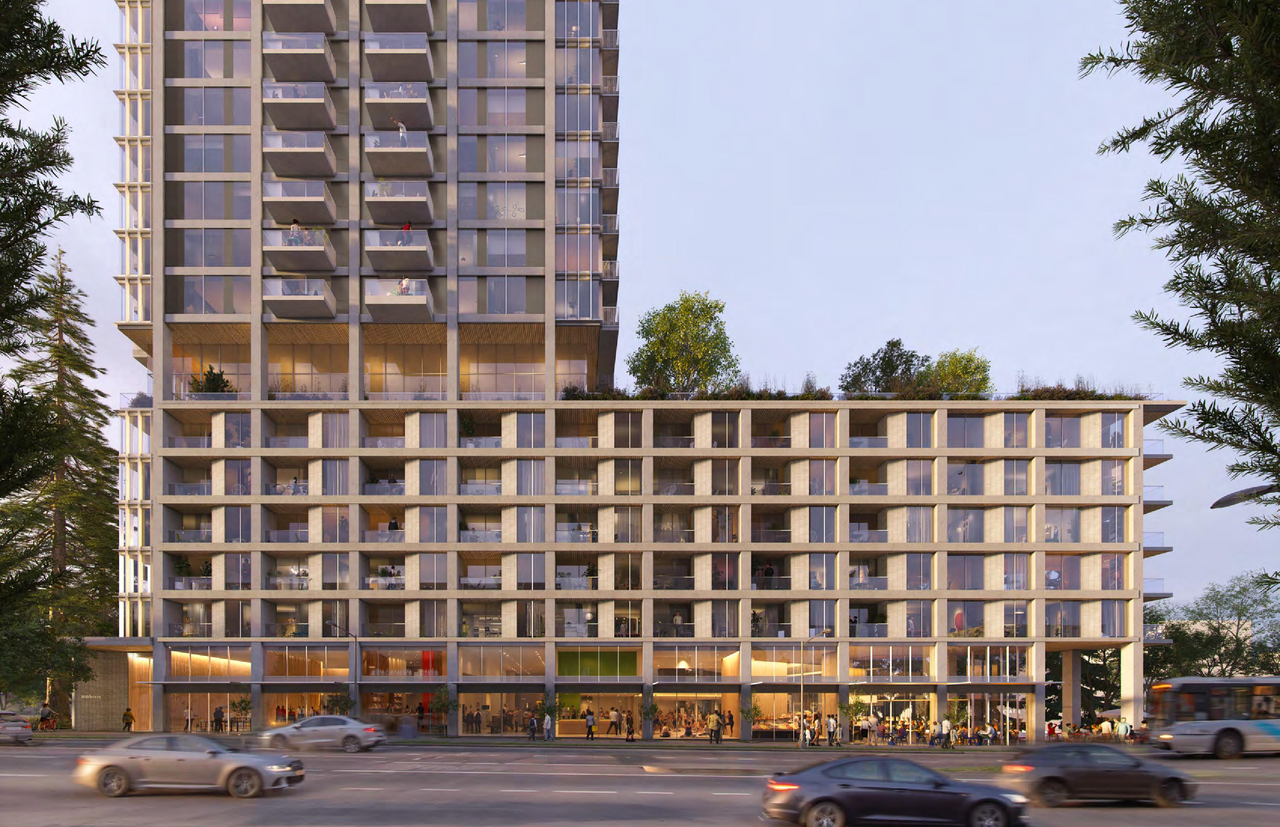 Rendering of building from page 3 of the file 'Updated application booklet'