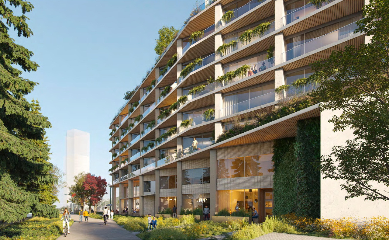 Rendering of building from page 55 of the file 'Updated application booklet'