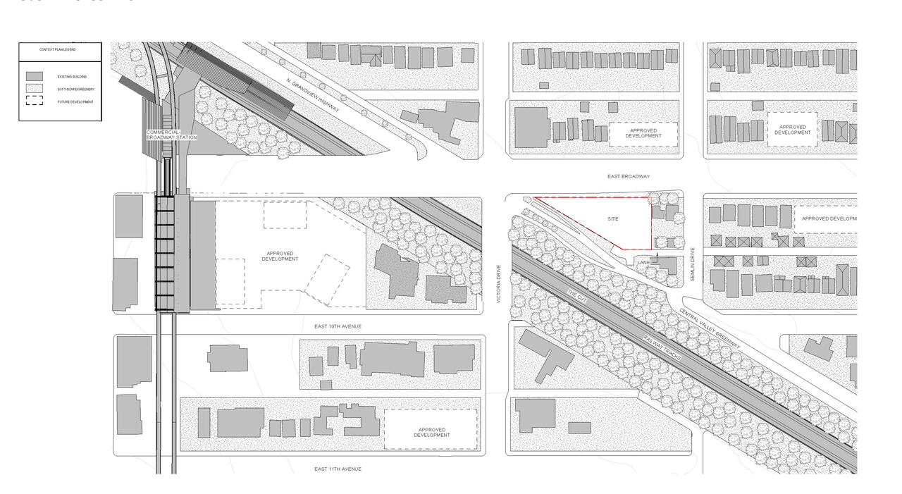 Construction site plan for project from page 62 of the file 'Updated application booklet'
