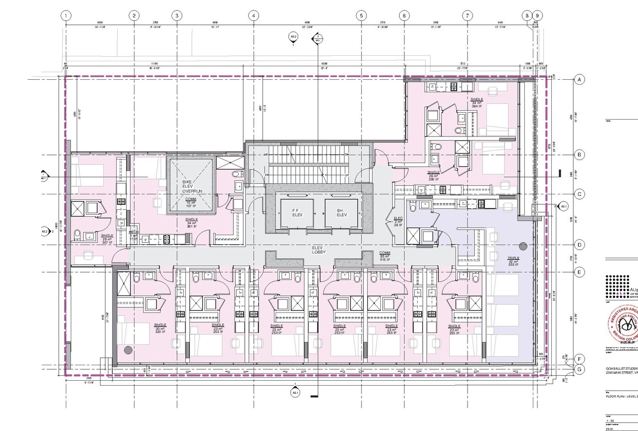 Floor plan for project from page 10 of the file 'Architectual drawings '