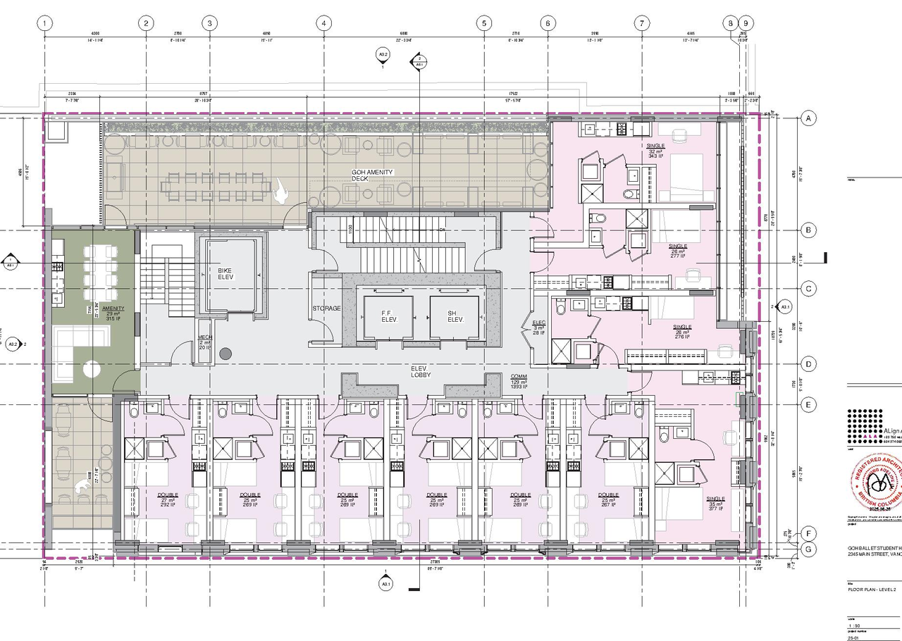 Floor plan for project from page 9 of the file 'Architectual drawings '