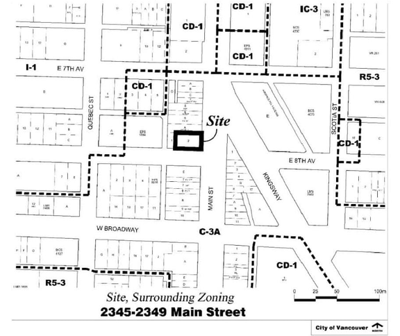 Construction site plan for project from page 3 of the file 'Report'