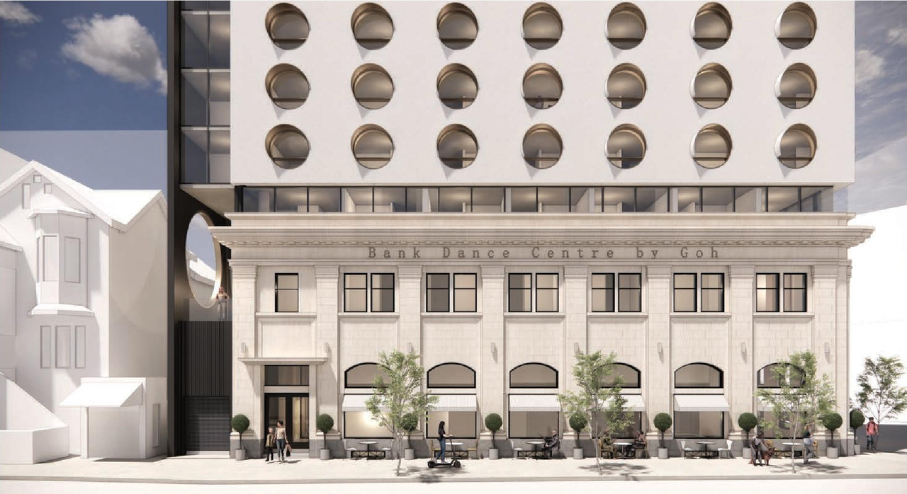 Rendering of building from page 30 of the file 'Applicaiton booklet'