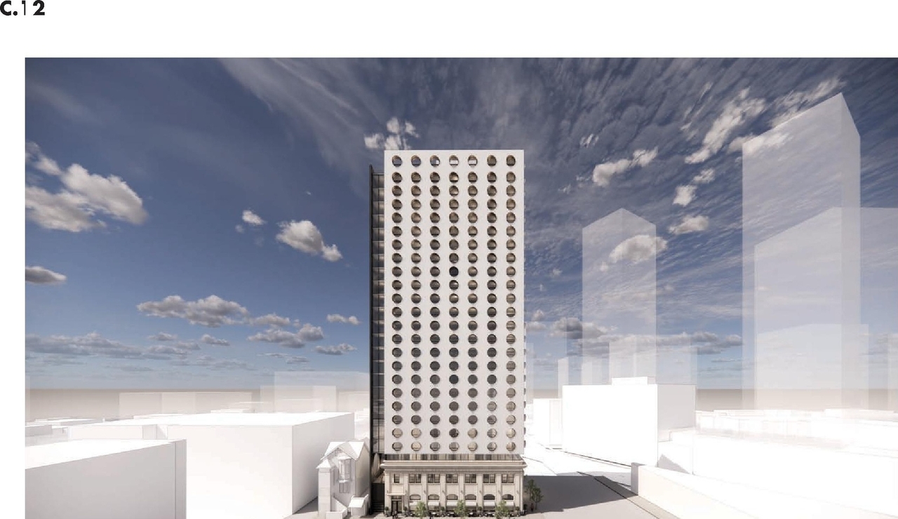 Rendering of building from page 55 of the file 'Applicaiton booklet'