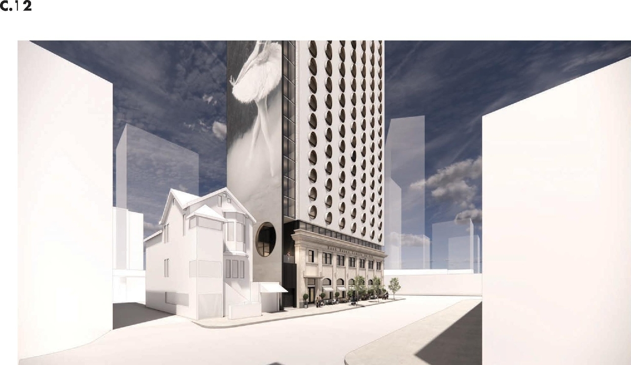 Rendering of building from page 62 of the file 'Applicaiton booklet'