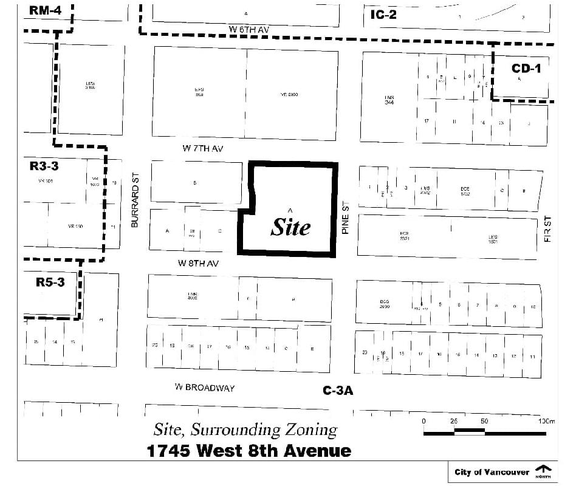 Construction site plan for project from page 4 of the file 'Referral report'