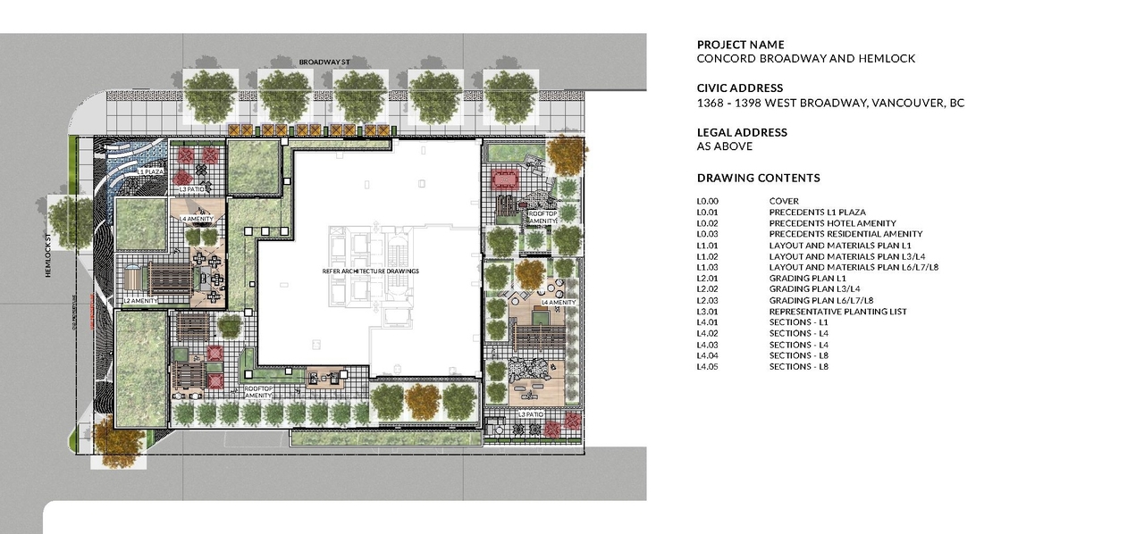 Construction site plan for project from page 27 of the file 'Architectural drawings '