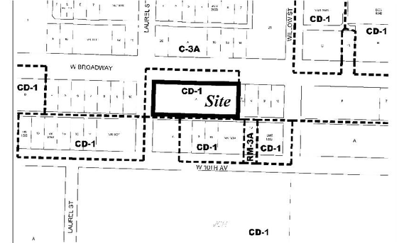 Construction site plan for project from page 3 of the file 'Referral report'