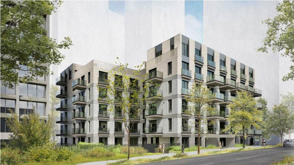 Rendering of building from page 4 of the file 'Referral report'