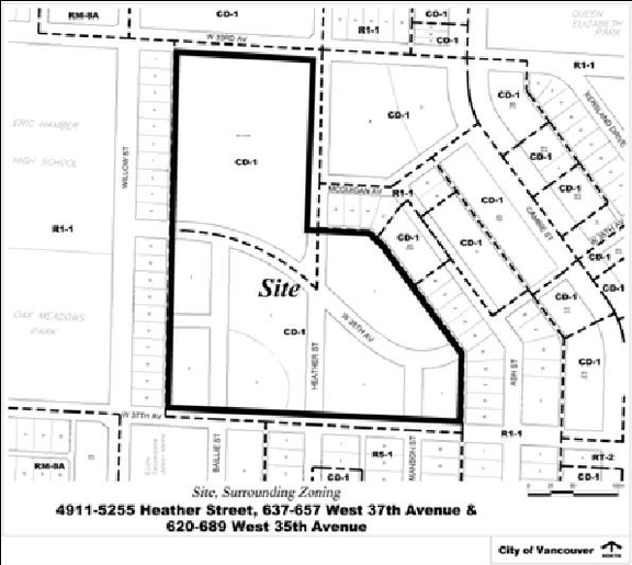 Construction site plan for project from page 4 of the file 'Referral report'