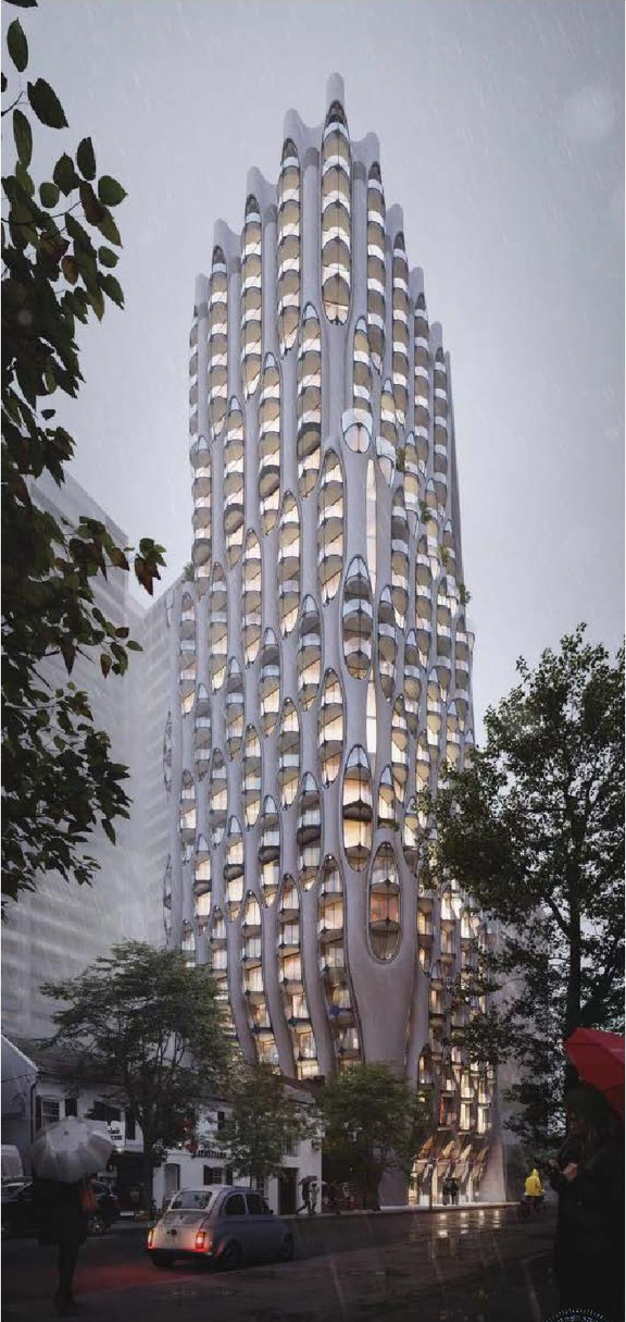 Rendering of building from page 132 of the file 'Application booklet'