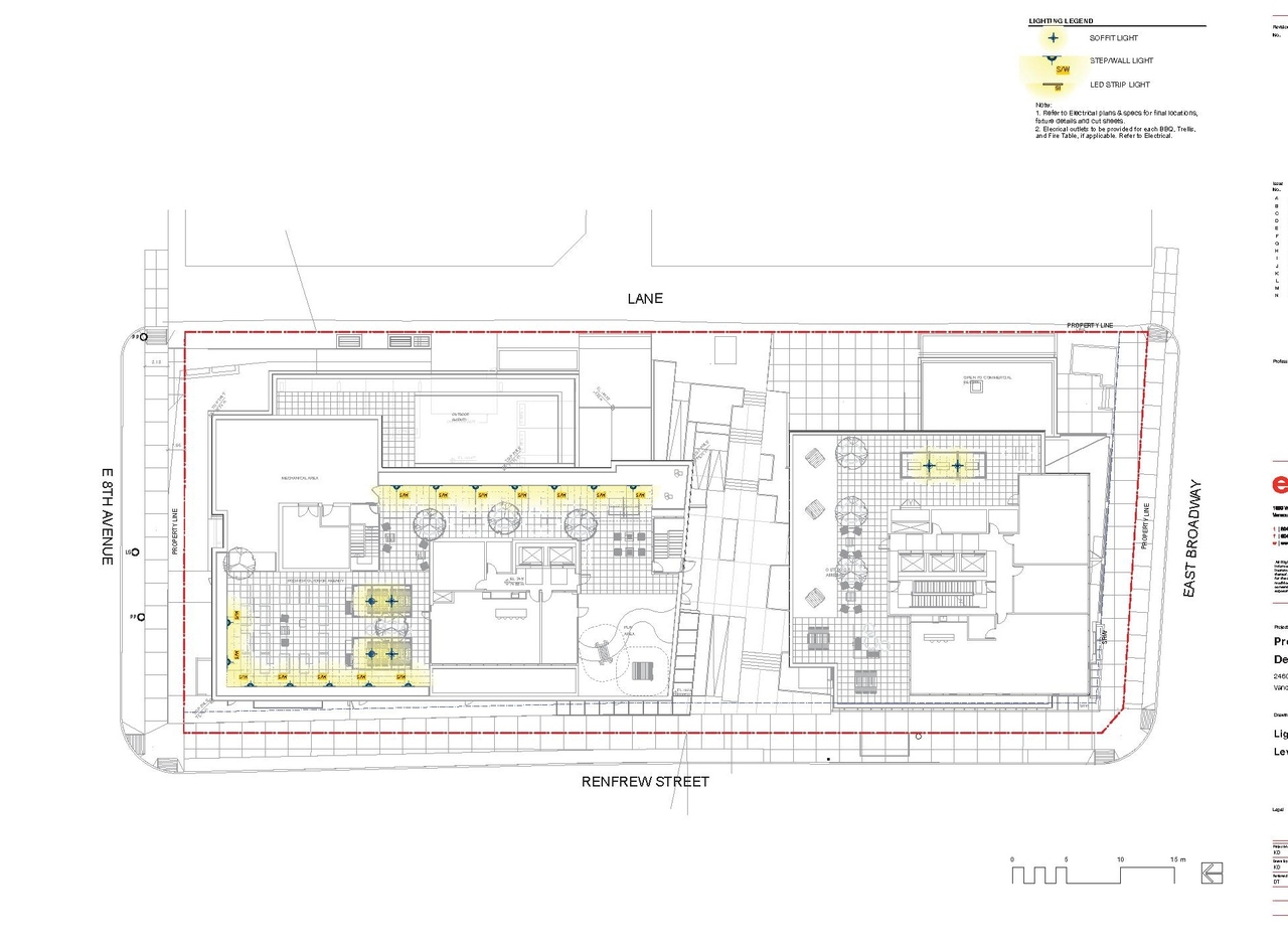 Construction site plan for project from page 10 of the file 'Landscape drawings'