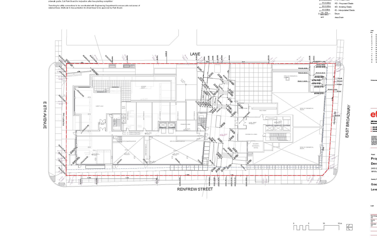Construction site plan for project from page 14 of the file 'Landscape drawings'