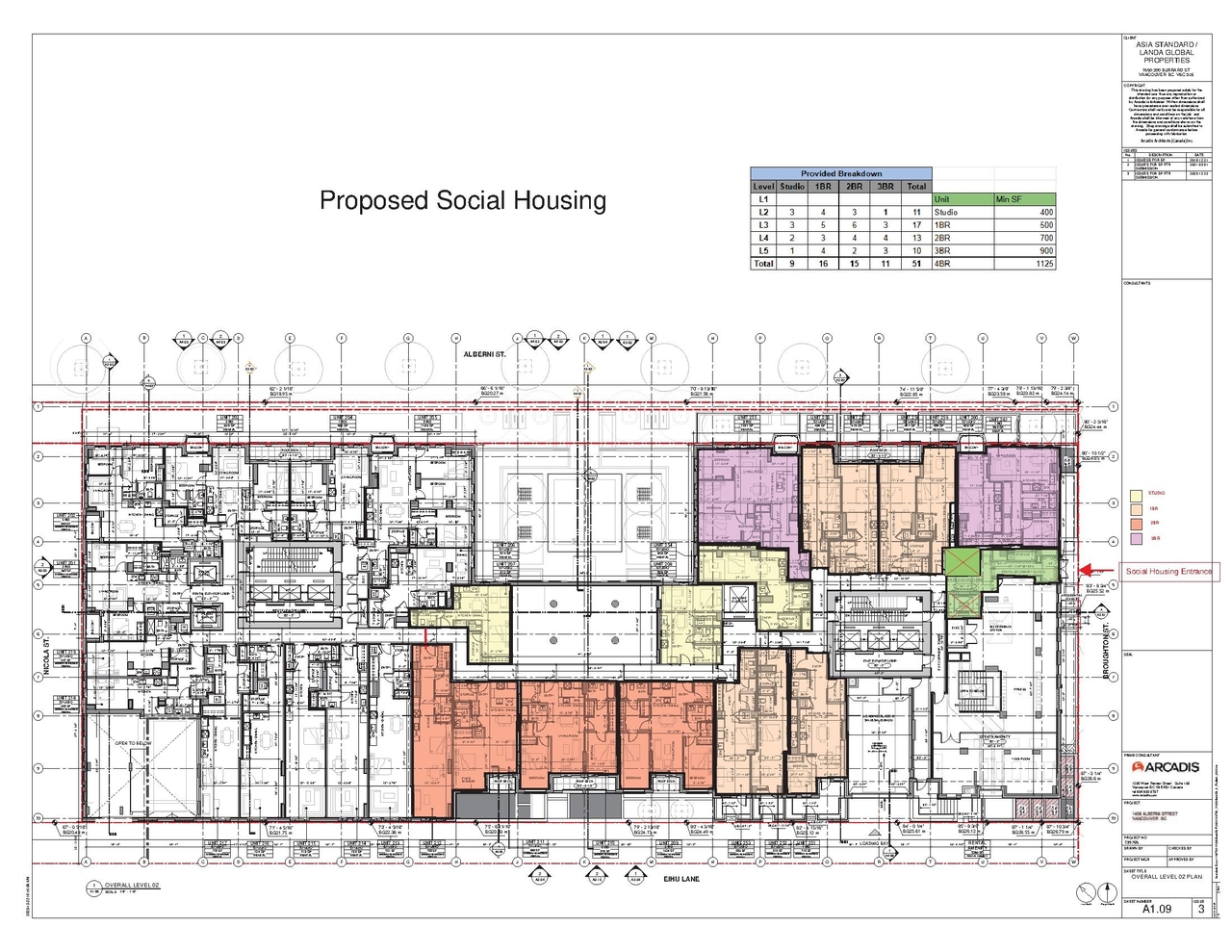 Construction site plan for project from page 6 of the file 'Application booklet'