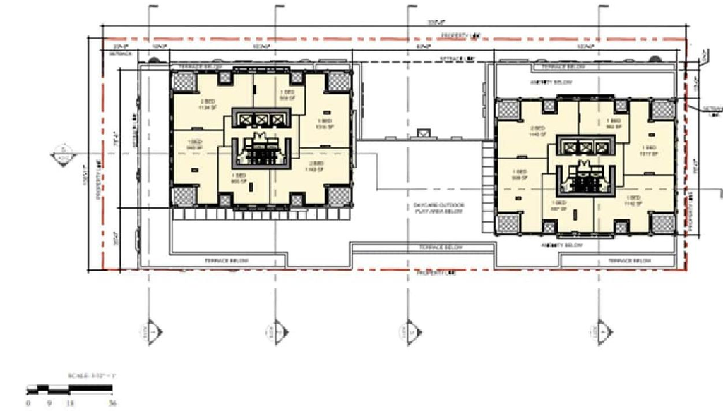 Construction site plan for project from page 69 of the file 'Report'