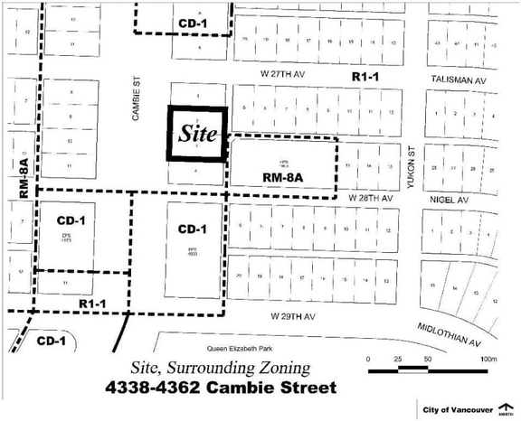 Construction site plan for project from page 3 of the file 'Referral report'