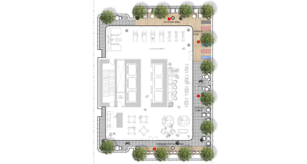 Construction site plan for project from page 143 of the file 'Application booklet'