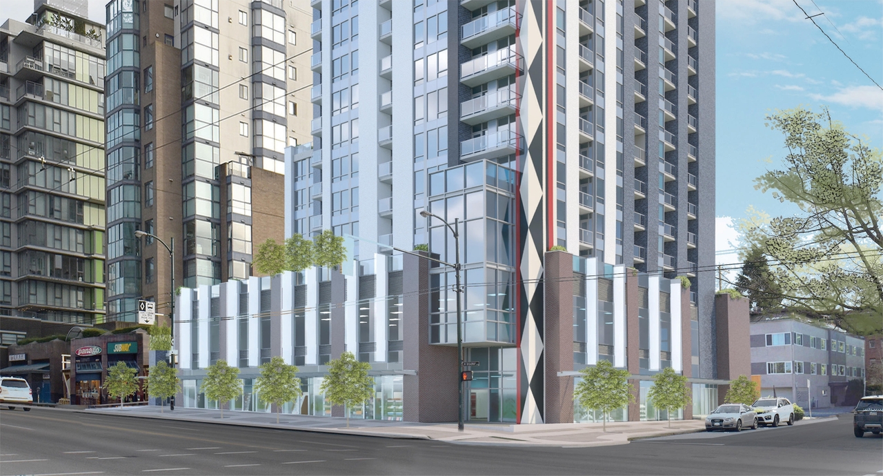 Rendering of building from page 2 of the file 'Renderings'