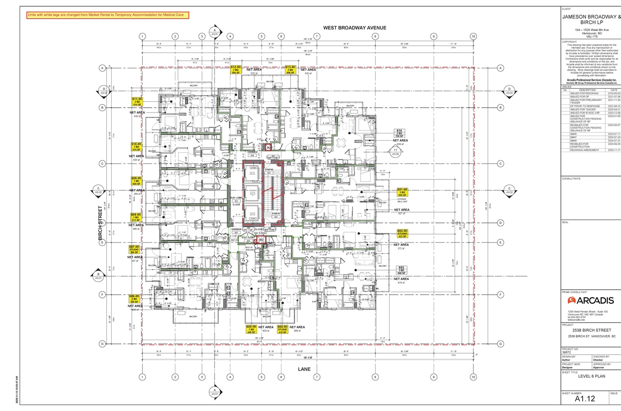 Construction site plan for project from page 29 of the file 'Application booklet'