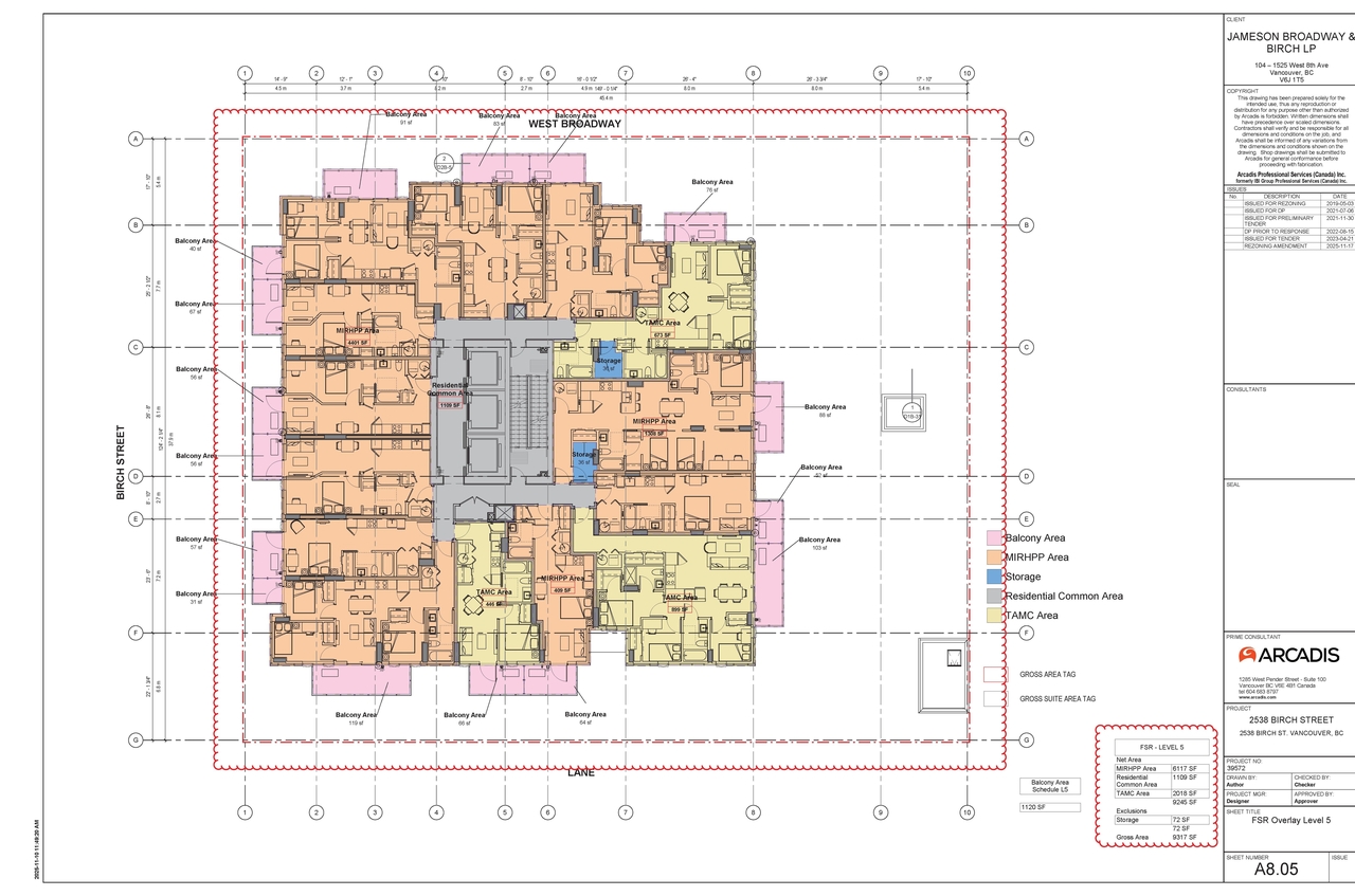 Construction site plan for project from page 58 of the file 'Application booklet'