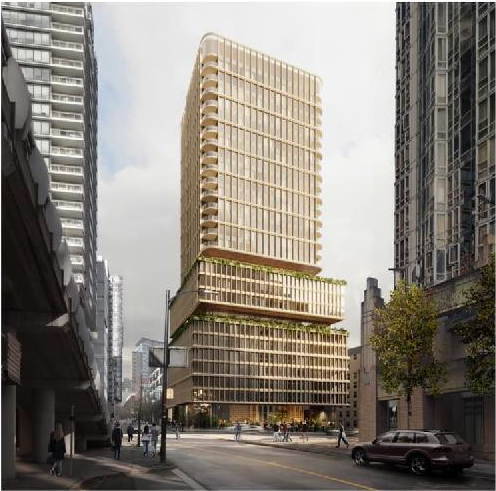 Rendering of building from page 5 of the file 'Referral report'