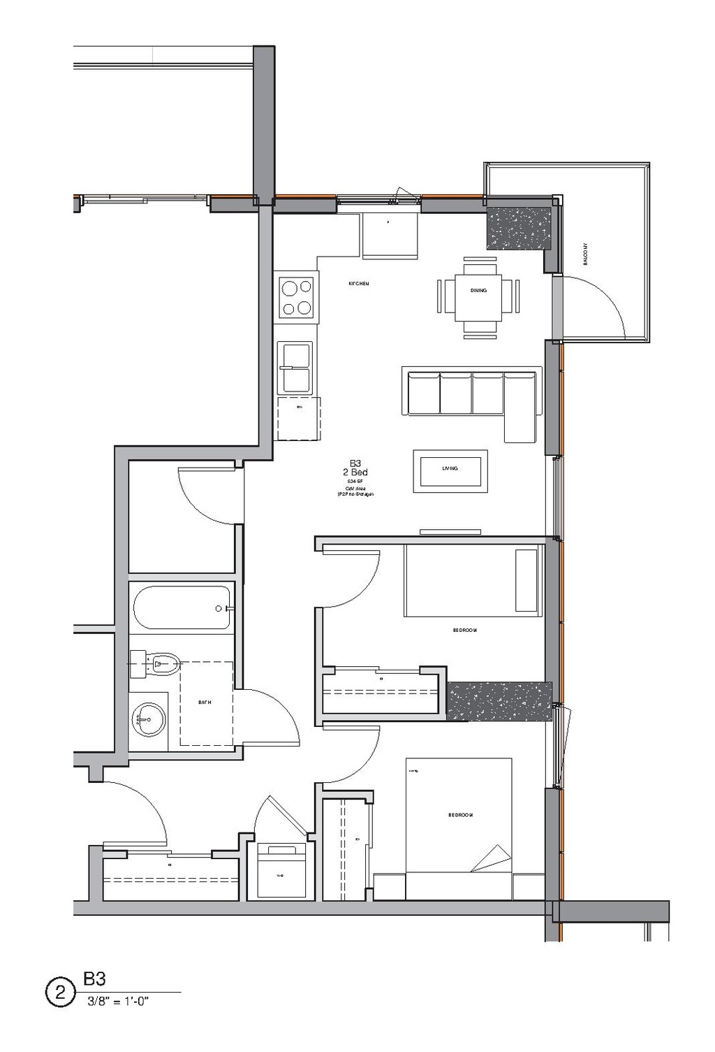 Floor plan for project from page 118 of the file 'Application booklet'