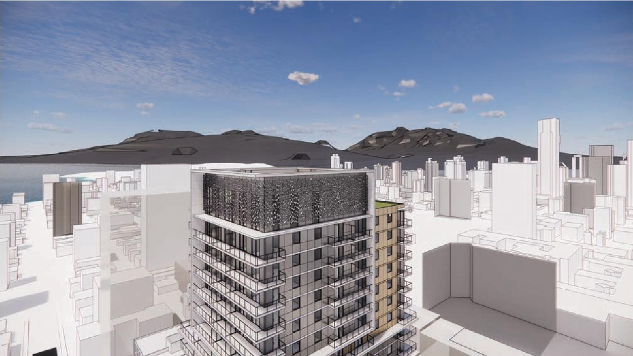 Rendering of building from page 121 of the file 'Application booklet'
