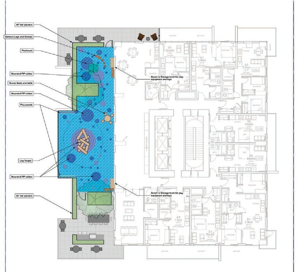 Construction site plan for project from page 60 of the file 'Application booklet'